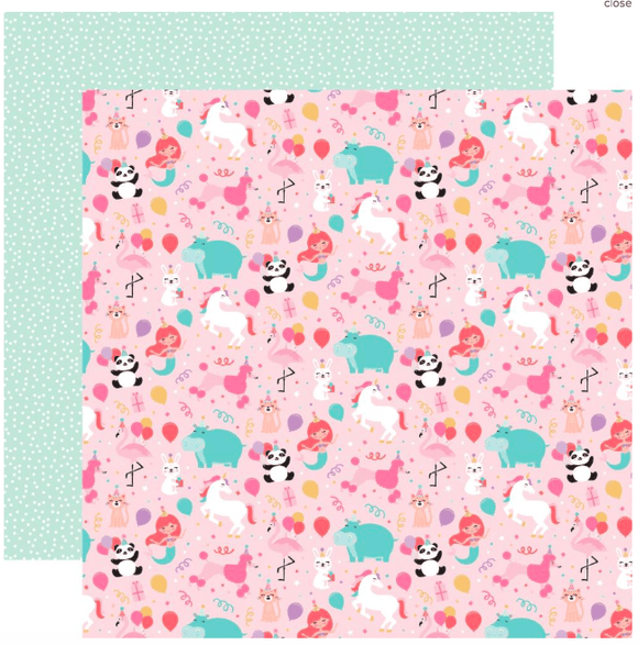 Scrapbooking  It's Your Birthday Girl Double-Sided Cardstock 12