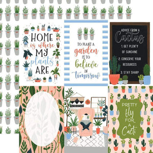Scrapbooking  Plant Lady Double-Sided Cardstock 12"X12" - 4"x6" Journaling Cards Paper 12x12