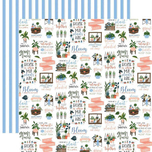 Scrapbooking  Plant Lady Double-Sided Cardstock 12"X12" - Green Thumb Paper 12x12