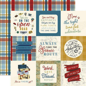 Scrapbooking  Scenic Route Double-Sided Cardstock Paper 12"X12" 4x4 Journaling Cards Paper 12x12