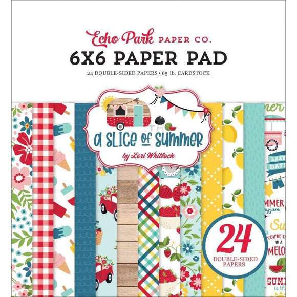 Scrapbooking  Echo Park A Slice Of Summer Double-Sided Paper Pad 6