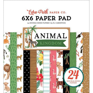 Scrapbooking  Echo Park Animal Kingdom Double-Sided Paper Pad 6"X6" 24/Pkg Paper Pad