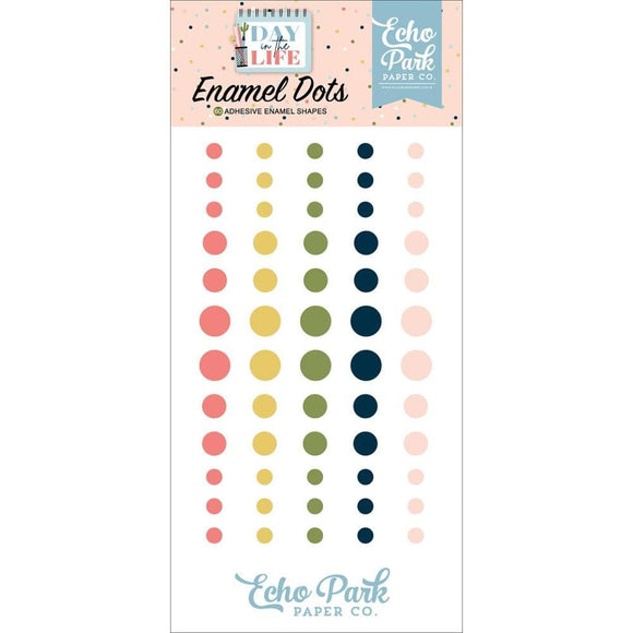Scrapbooking  Echo Park Day In The Life Adhesive Enamel Dots 60/Pkg Paper Pad
