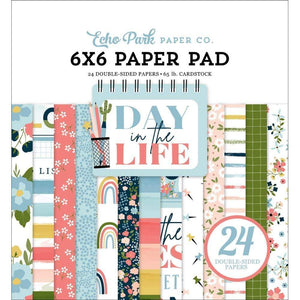 Scrapbooking  Echo Park Day In The Life Double-Sided Paper Pad 6"X6" 24/Pkg Paper Pad