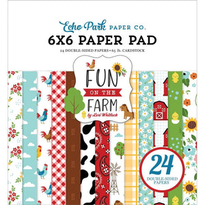Scrapbooking  Echo Park Double-Sided Paper Pad 6"X6" 24/Pkg Fun On The Farm Paper Pad