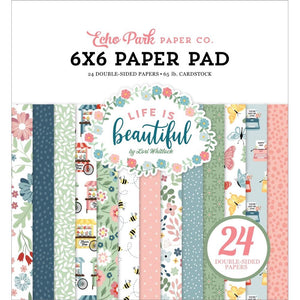 Scrapbooking  Echo Park Double-Sided Paper Pad 6"X6" 24/Pkg Life Is Beautiful Paper Pad