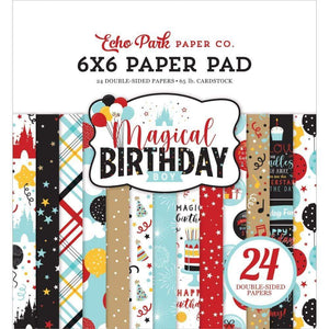 Scrapbooking  Echo Park Double-Sided Paper Pad 6"X6" 24/Pkg Magical Birthday Boy Paper Pad