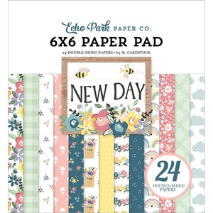 Scrapbooking  Echo Park Double-Sided Paper Pad 6"X6" 24/Pkg New Day paper pad