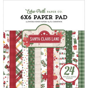Scrapbooking  Echo Park Double-Sided Paper Pad 6"X6" 24/Pkg - Santa Claus Lane Paper Pad