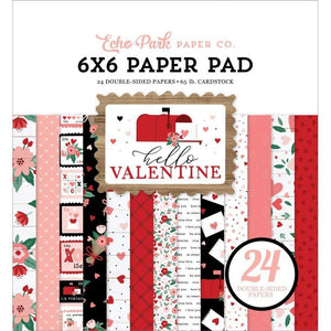 Scrapbooking  Echo Park Hello Valentine Double-Sided Paper Pad 6"X6" 24/Pkg Paper Pad