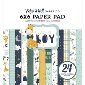 Scrapbooking  Echo Park It's A Boy Double-Sided Paper Pad 6"X6" 24/Pkg Paper Pad