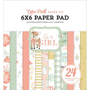 Scrapbooking  Echo Park It's A Girl Double-Sided Paper Pad 6"X6" 24/Pkg paper pad