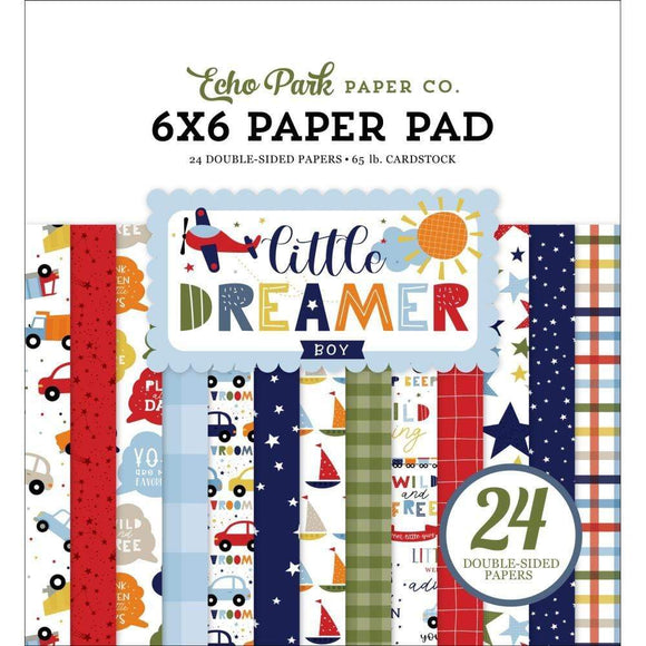 Scrapbooking  Echo Park Little Dreamer Boy Double-Sided Paper Pad 6