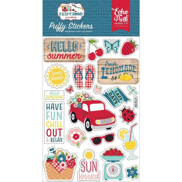 Scrapbooking  A Slice Of Summer Puffy Stickers Puffy Stickers