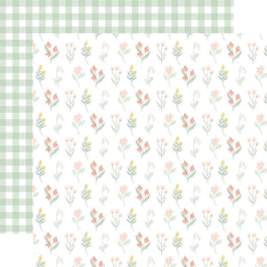 Scrapbooking  It's A Girl Double-Sided Cardstock 12"X12" - Flower Meadow Scrapbooking Paper