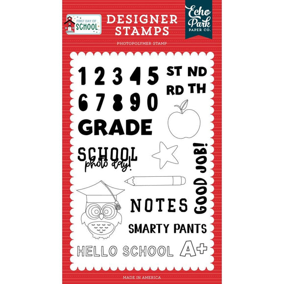 Scrapbooking  Echo Park Grade School Stamp Set stamp