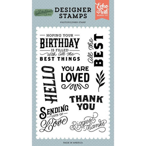 Scrapbooking  Echo Park Salutations No:2 Stamps All the Best Stamp Set stamps