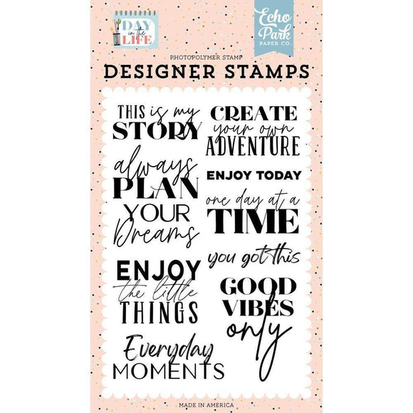 Scrapbooking  Echo Park Stamps This Is My Story stamps