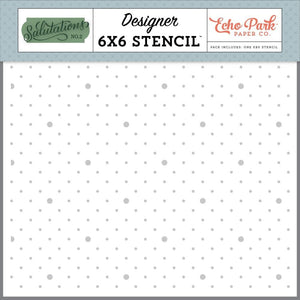 Scrapbooking  Echo Park Salutations Stencil 6"X6" Dots stencil