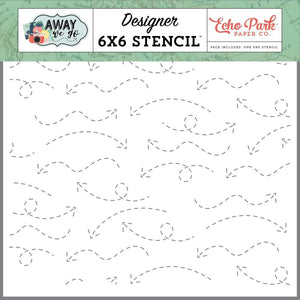Scrapbooking  Echo Park Stencil 6"X6" Away We Go Arrows Stencil