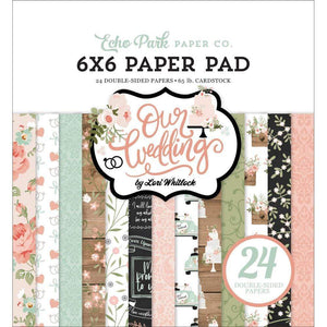 Scrapbooking  Echo Park Double-Sided Paper Pad 6"X6" 24/Pkg Our Wedding stickers