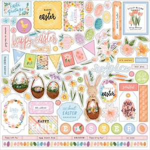 Scrapbooking  Echo Park My Favorite Easter Cardstock Stickers 12"X12" Elements stickers
