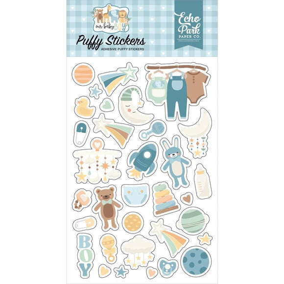 Scrapbooking  Echo Park Our Baby Boy Puffy Stickers stickers