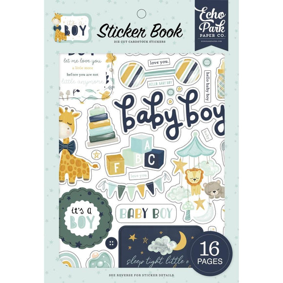 Scrapbooking  Echo Park Sticker Book It's A Boy 16 pages stickers