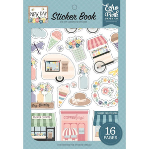 Scrapbooking  Echo Park Sticker Book New Day 16 page stickers