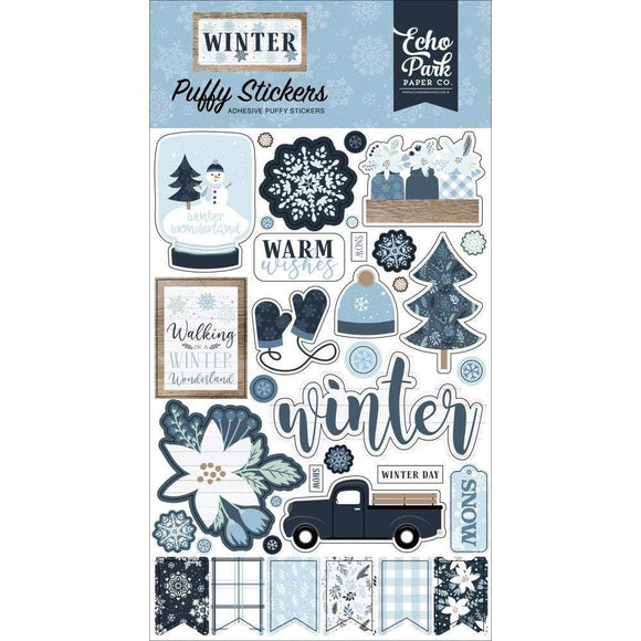 Scrapbooking  Echo Park Winter Puffy Stickers stickers