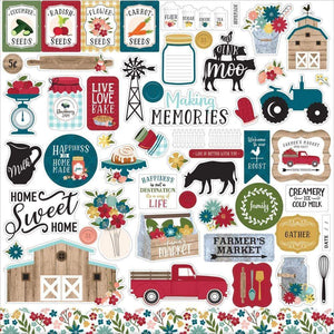 Scrapbooking  Farmer's Market Cardstock Stickers 12"X12" Elements stickers