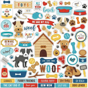 Scrapbooking  I Love My Dog Cardstock Stickers 12"X12" Elements stickers