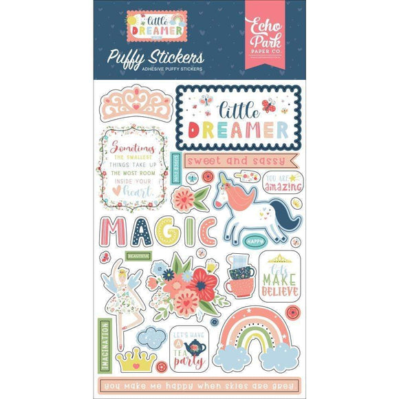 Scrapbooking  Little Dreamer Girl Puffy Stickers stickers
