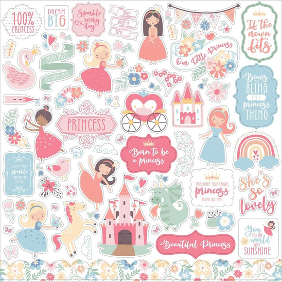 Scrapbooking  Our Little Princess Cardstock Stickers 12
