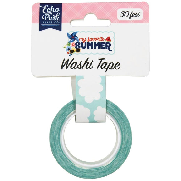 Scrapbooking  Echo Park My Favorite Summer Washi Tape 30' Clouds Washi