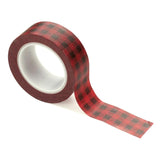 Scrapbooking  Echo Park The Magic Of Christmas Washi Tape 30' Red Buffalo Plaid Washi