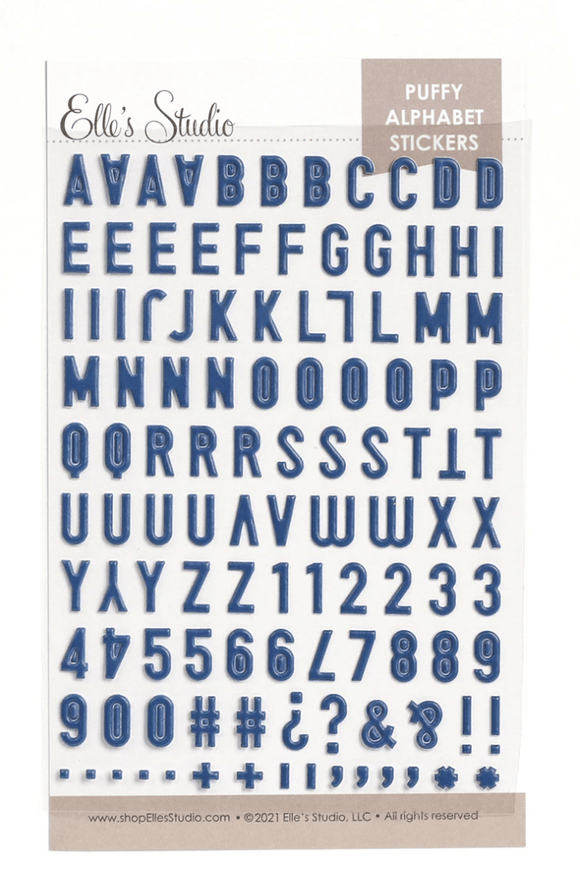 Scrapbooking  Elles Studio NEW Navy Alphabet Stickers Alphas