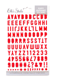 Scrapbooking  Elles Studio - Red Puffy Alphabet Stickers Alphas