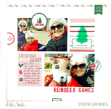 Scrapbooking  Elles Studio - Red Puffy Alphabet Stickers Alphas