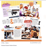 Scrapbooking  Elles Studio Chipboard Speech Bubble Stickers chipboards