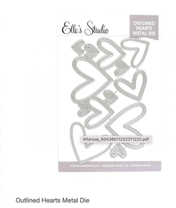 Scrapbooking  Elles Studio - Outlined Hearts Metal Die dies