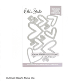 Scrapbooking  Elles Studio - Outlined Hearts Metal Die dies