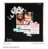 Scrapbooking  Elles Studio - Outlined Hearts Metal Die dies