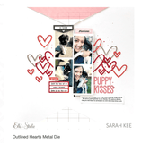 Scrapbooking  Elles Studio - Outlined Hearts Metal Die dies