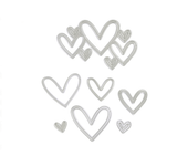 Scrapbooking  Elles Studio - Outlined Hearts Metal Die dies