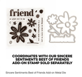 Scrapbooking  Elles Studio Sincere Sentiments Best of Friends Add-on Metal Die DIES