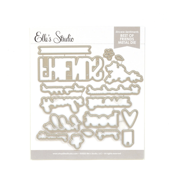 Scrapbooking  Elles Studio Sincere Sentiments Best of Friends Metal Die DIES