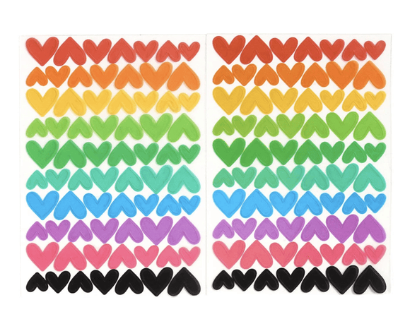 Scrapbooking  Elles Studio - Acetate Heart Stickers Embellishments