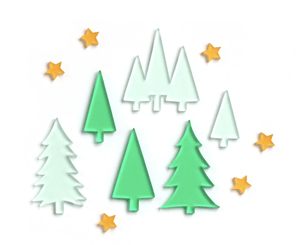 Scrapbooking  Elles Studio Acrylic Trees Embellishments