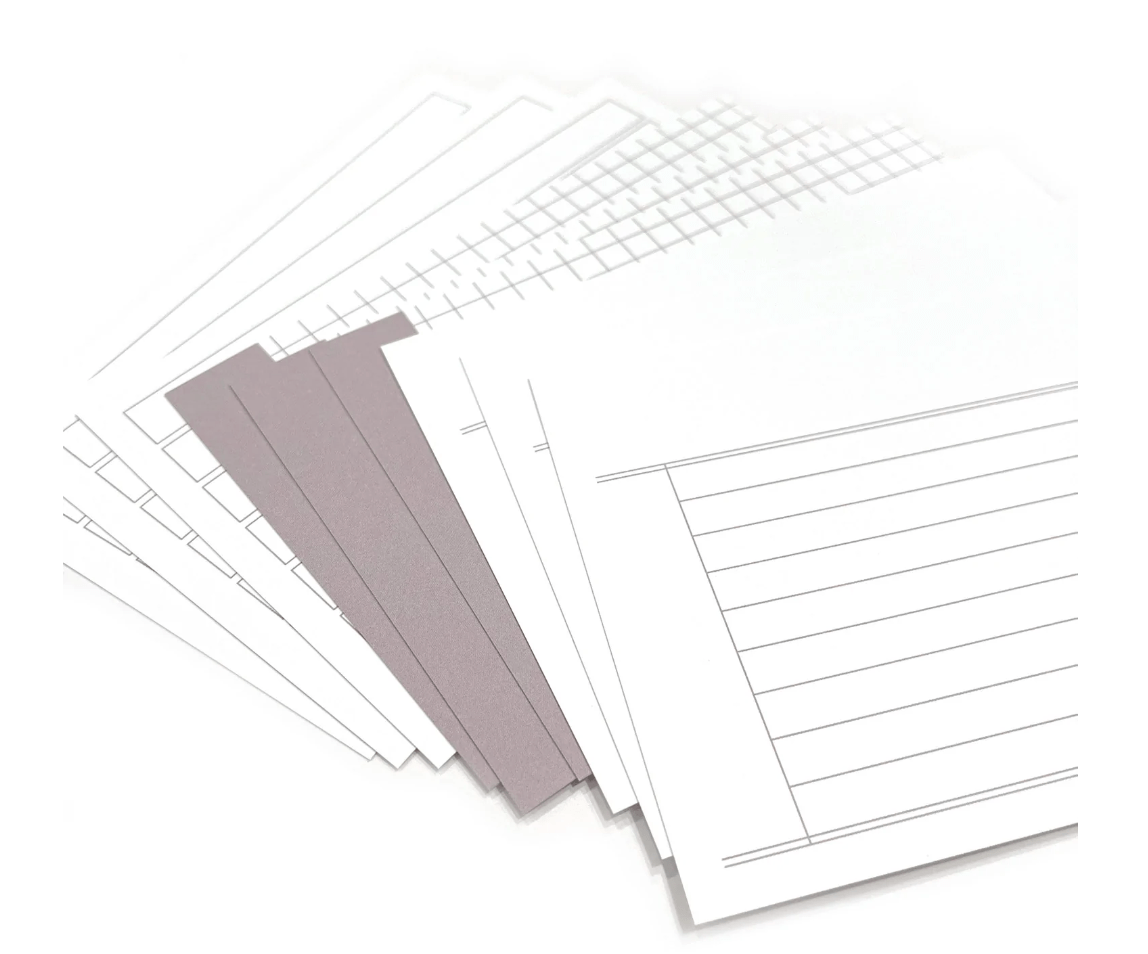 Elles Studio Basic Grid 4 x 6 inch Journaling Tags